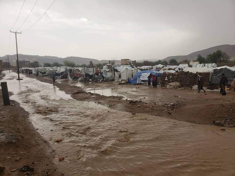 الأمم المتحدة: تضرر 1300 مأوى للنازحين بفيضانات في صعدة شمالي اليمن